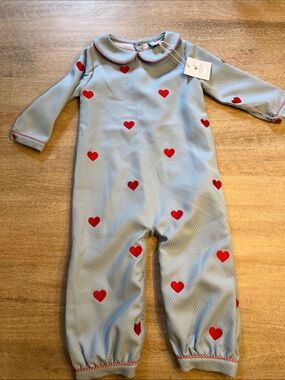 the smocked Flamingo 2T romper NWT
